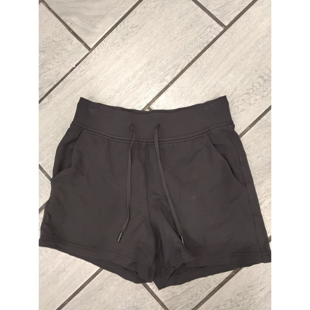 Lululemon Align High Rise Shorts Black Drawstring Pockets Womens Size 4